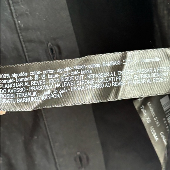 MASSIMO DUTTI 100% Cotton Poplin Shirt With Embroidered Detail In Schwarz - Picture 6 of 8